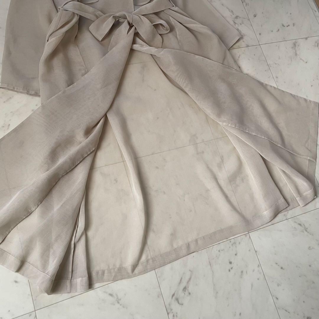 美品✨エブール オーガンジー シースルー シアー トレンチコート
