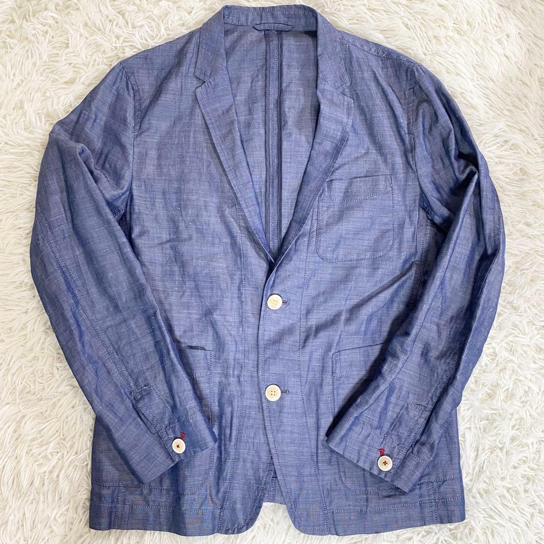 BURBERRY BLACK LABEL　テーラードジャケット　麻　ノバチェック