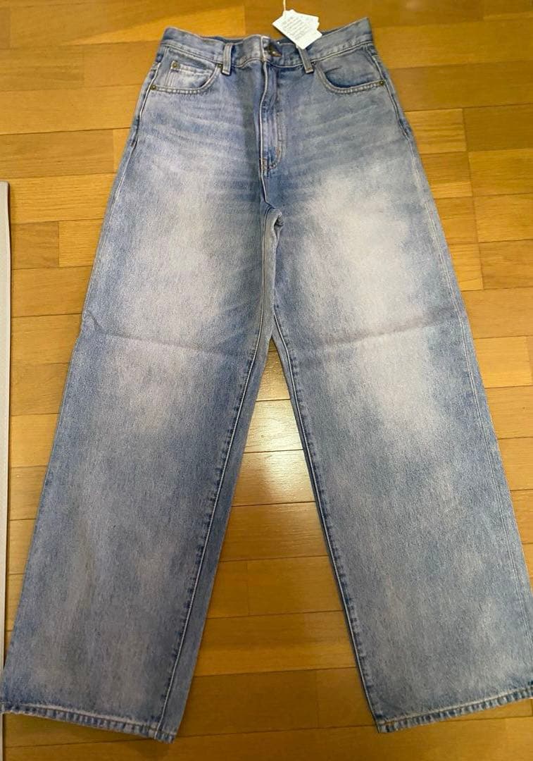 新品♡searoomlynn☆ハイウエストワイドストレート SRN05 ブルー