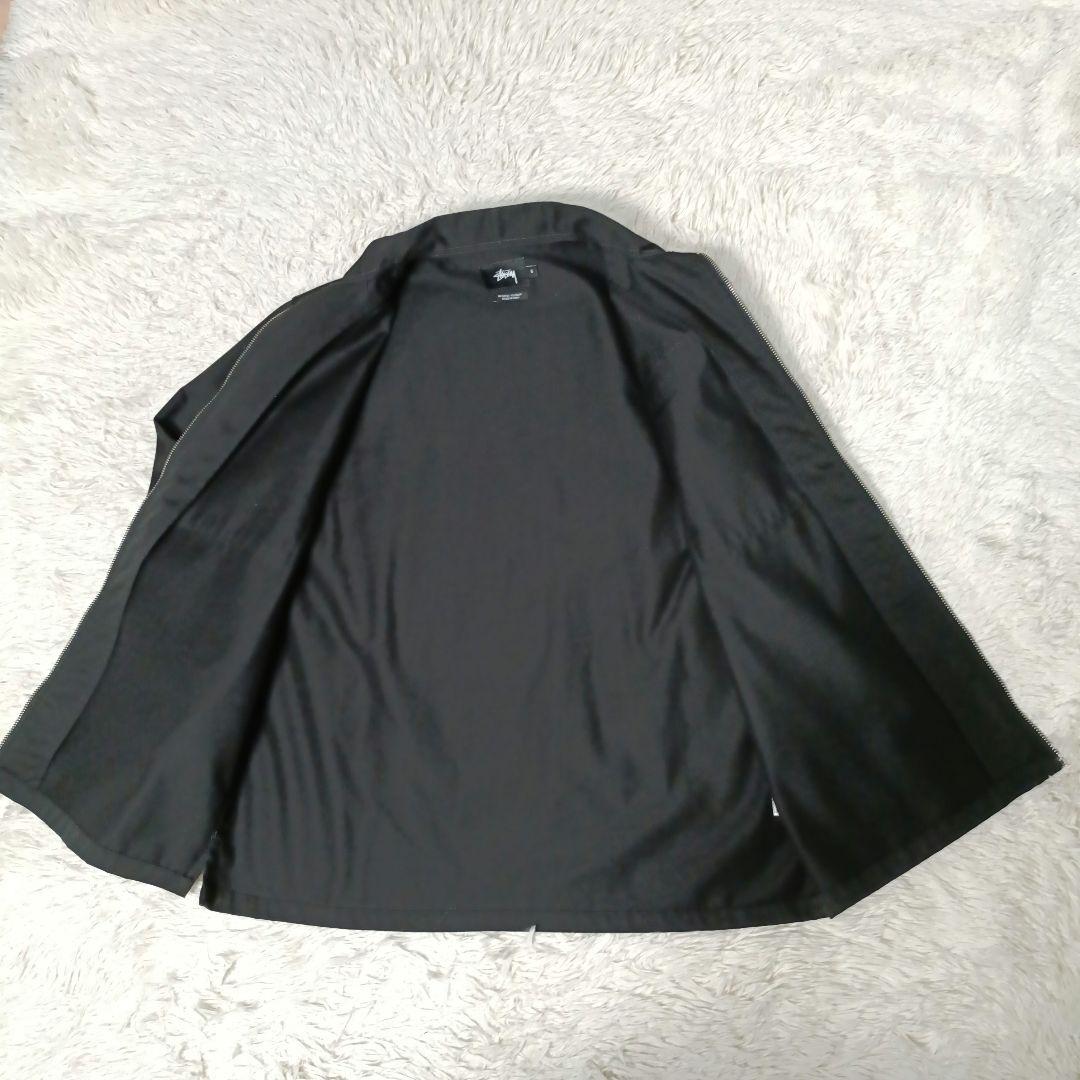 極美品■STUSSY フルジップ ブルゾン ブラック コットンジャケット