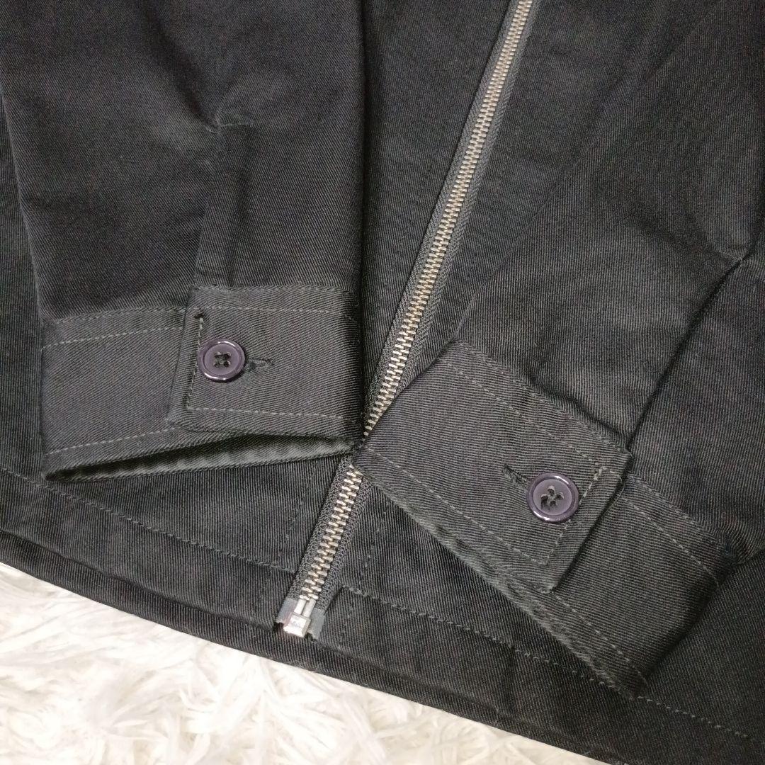 極美品■STUSSY フルジップ ブルゾン ブラック コットンジャケット