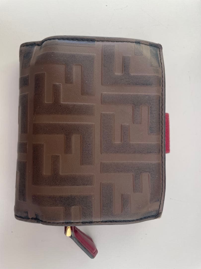 Fendi 二つ折り財布 ブラウン/レッド