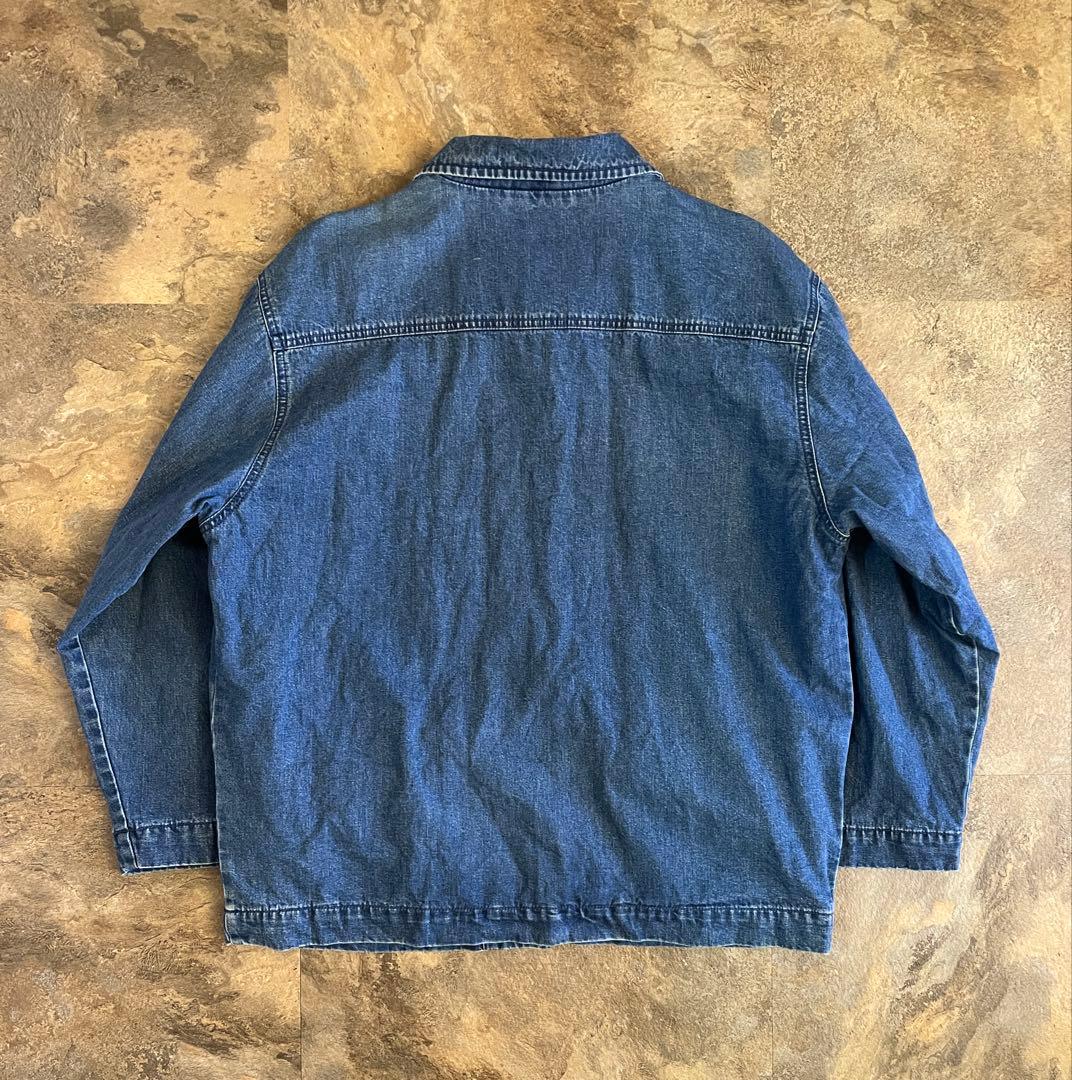 90s 白タグ Eddie Bauer エディーバウアー デニムカバーオール L