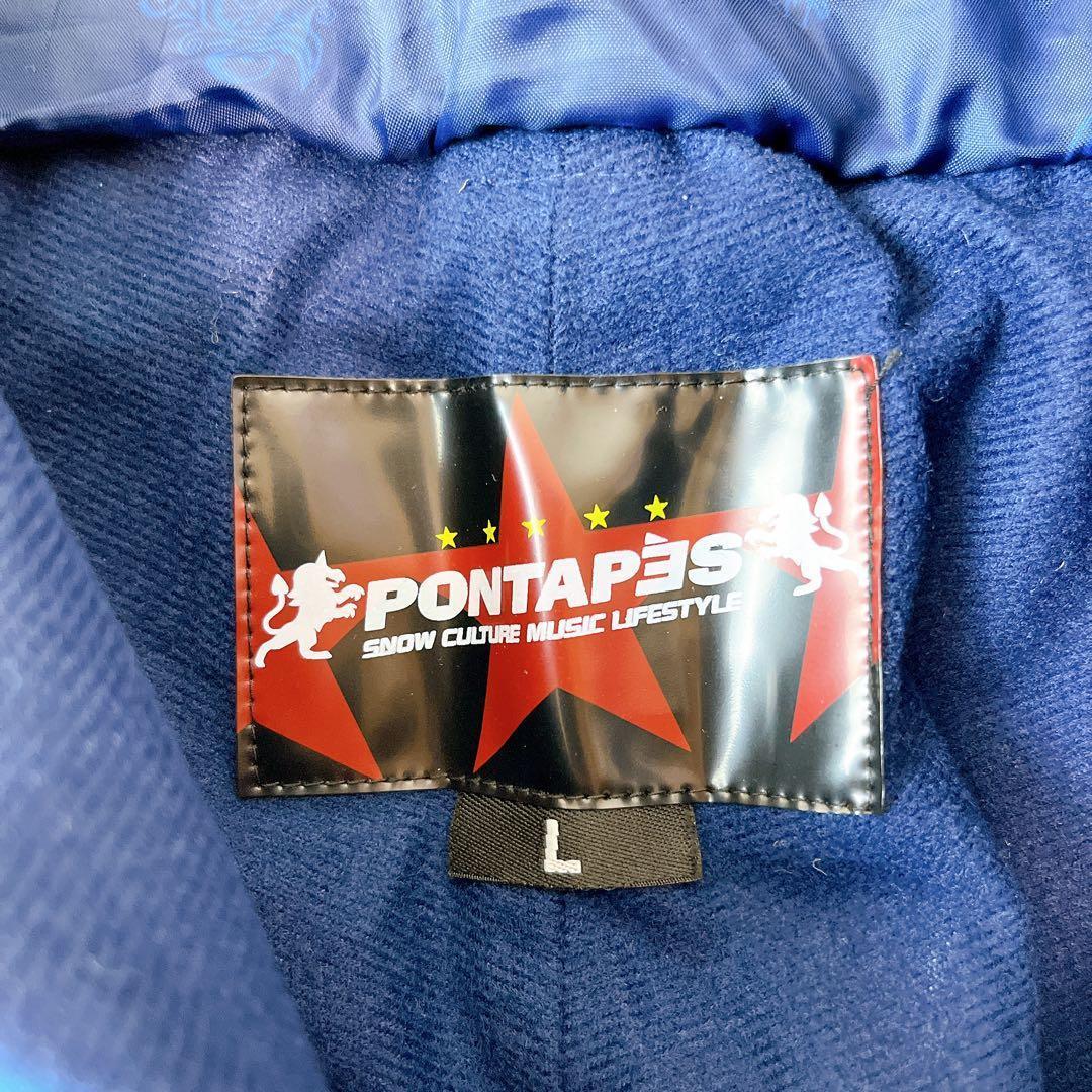 極美品 PONTAPES スキー スノーボードウェア上下セット メンズＬ 手袋付