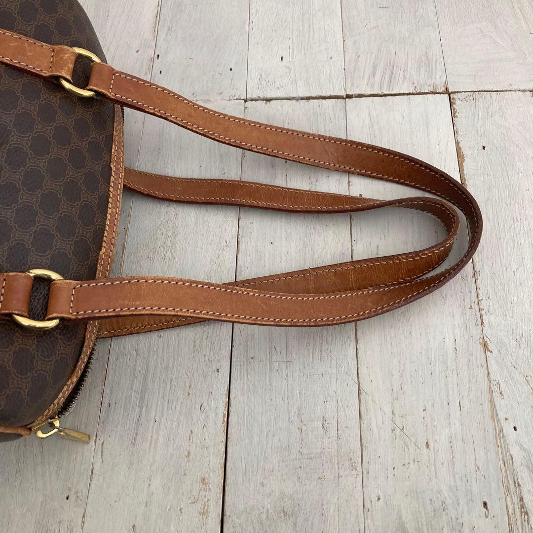 Celine セリーヌ ハンドバッグ 筒形 マカダム柄