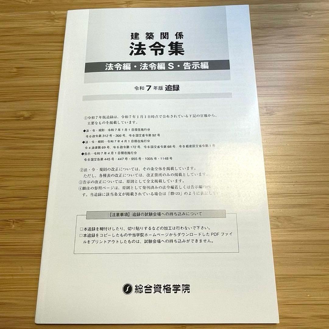 建築関係法令集 法令編 2025