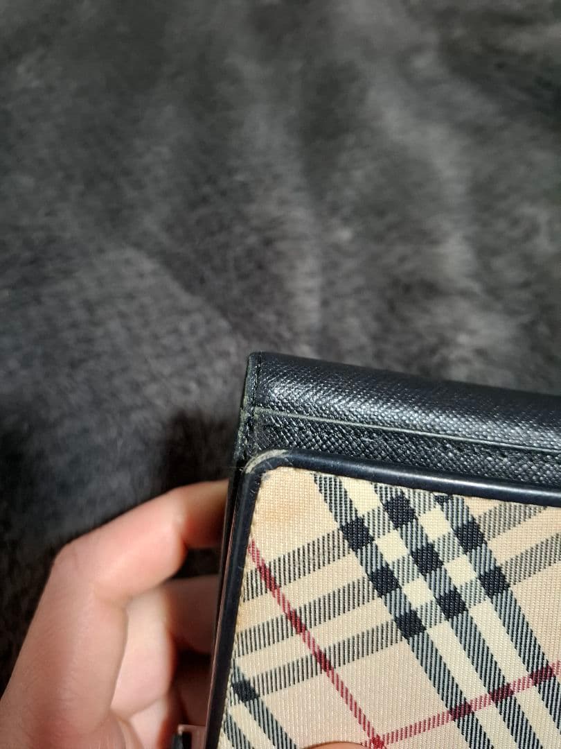 BURBERRY バーバリー 二つ折り財布 ノバチェック ブラック