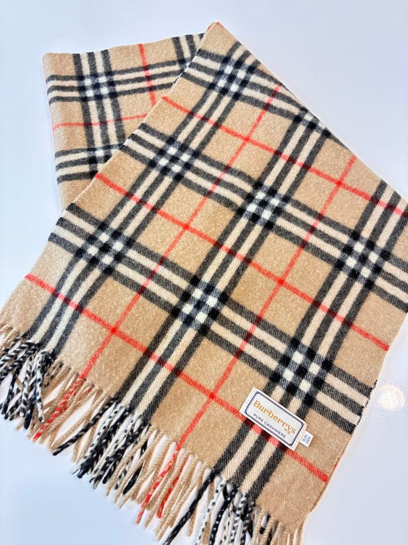 Burberrys チェック柄 マフラー 純カシミヤ
