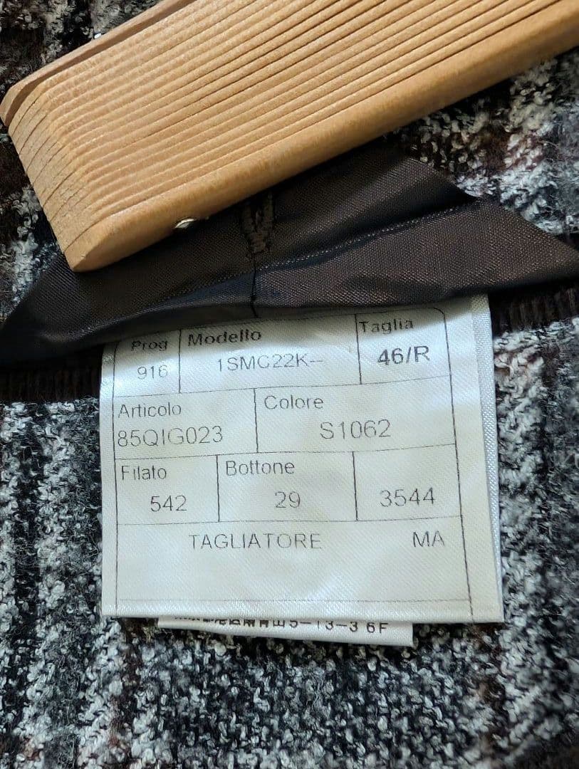 TAGLIATORE　アルパカ混チェックジャケット 46　モンテカルロ