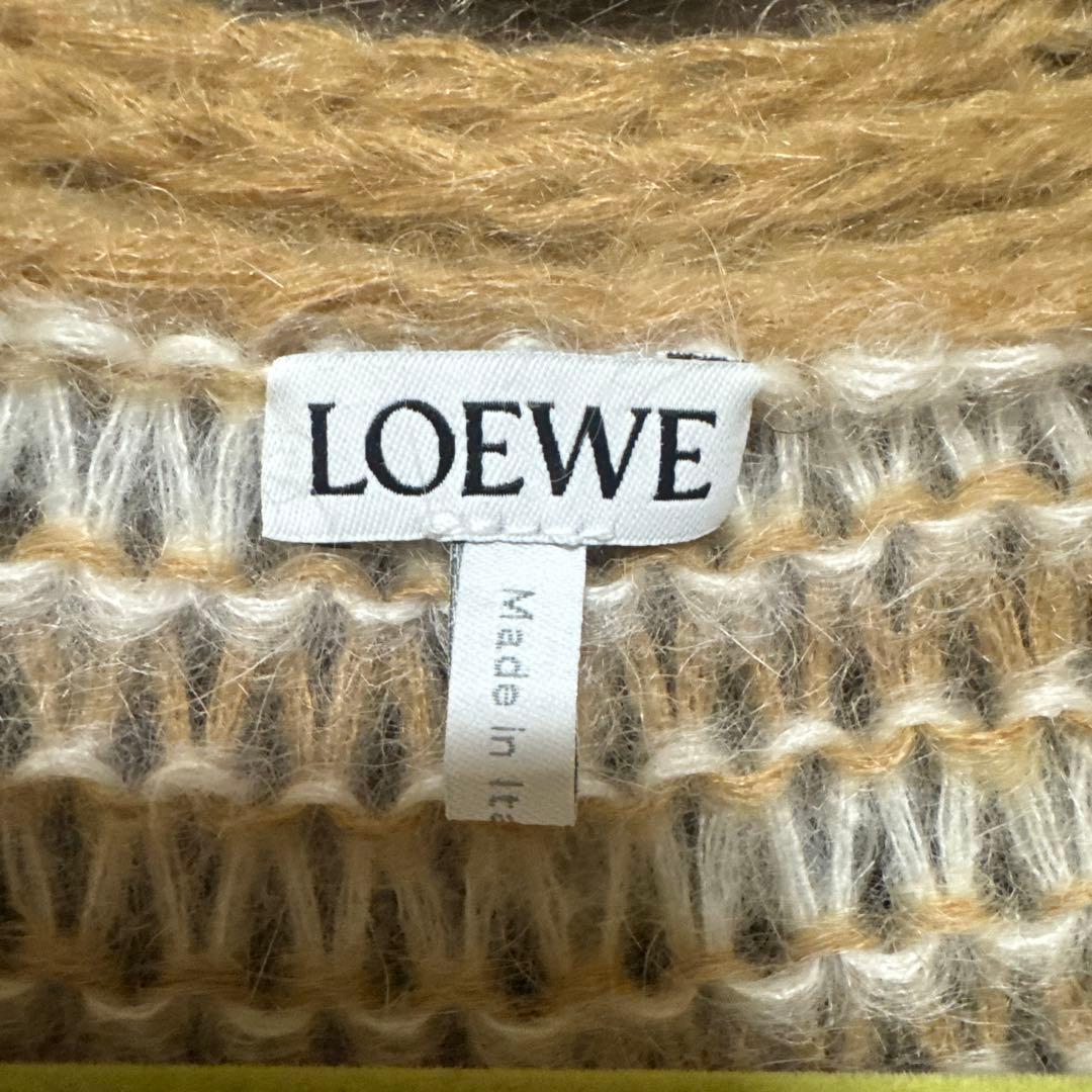 ももLOEWE ストライプニットカーディガン　XS 希少サイズ