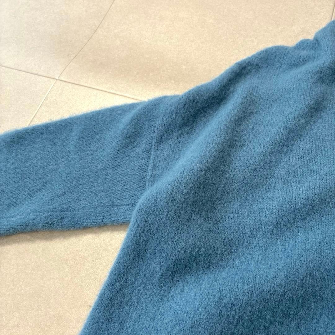 R&D.M.Co- オールドマンズテーラー♡圧縮ニットローブ ニットコート 青