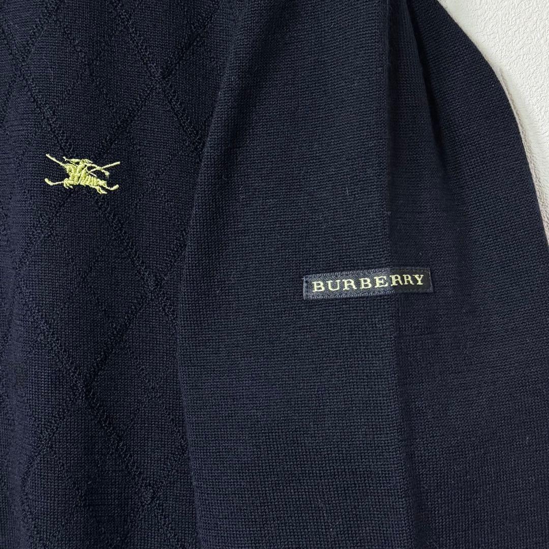 美品 BURBERRY GOLF バーバリーゴルフ セーター ハイネック 裏地