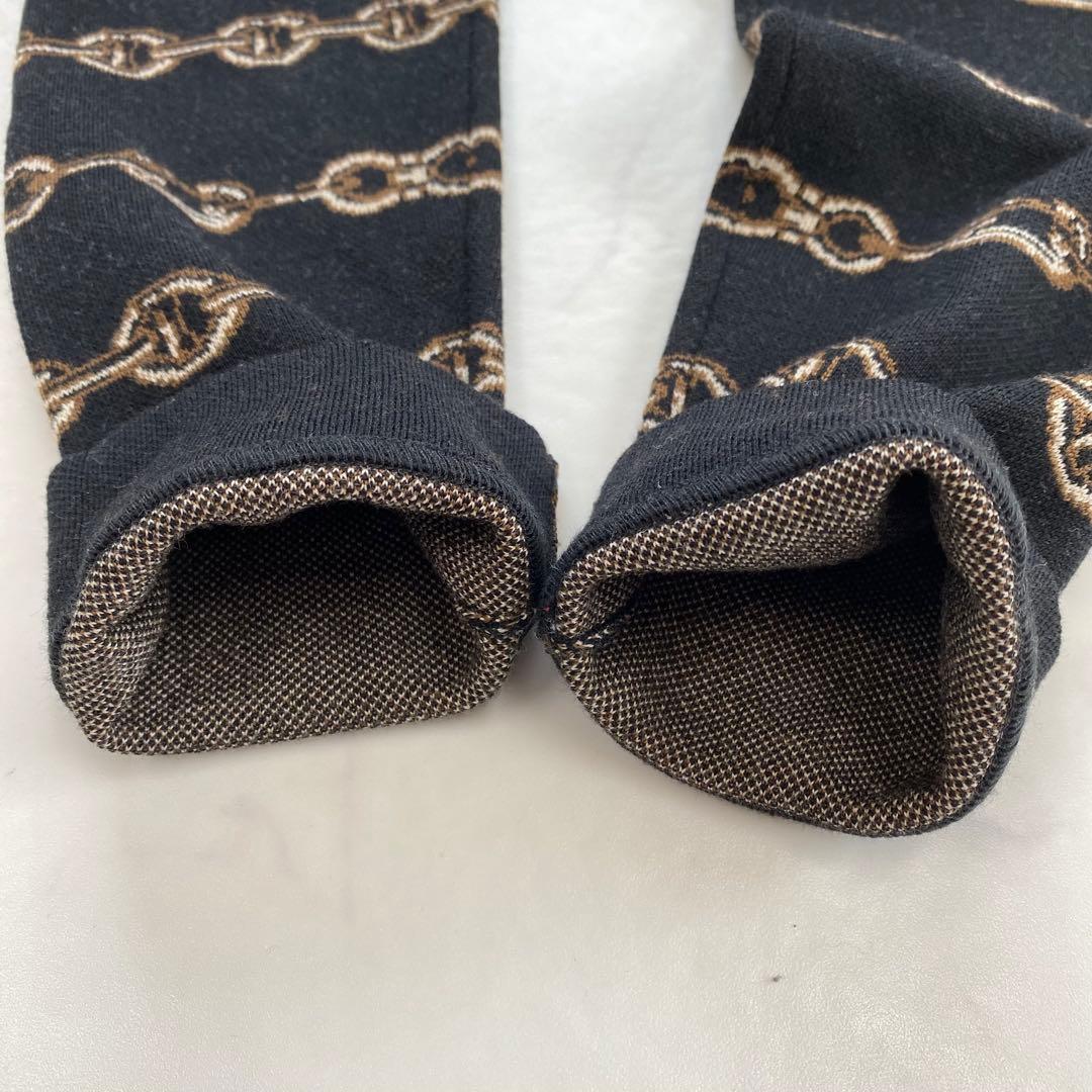 美品★MaxMara マックスマーラ ロングカーディガン チェーン柄 黒 S