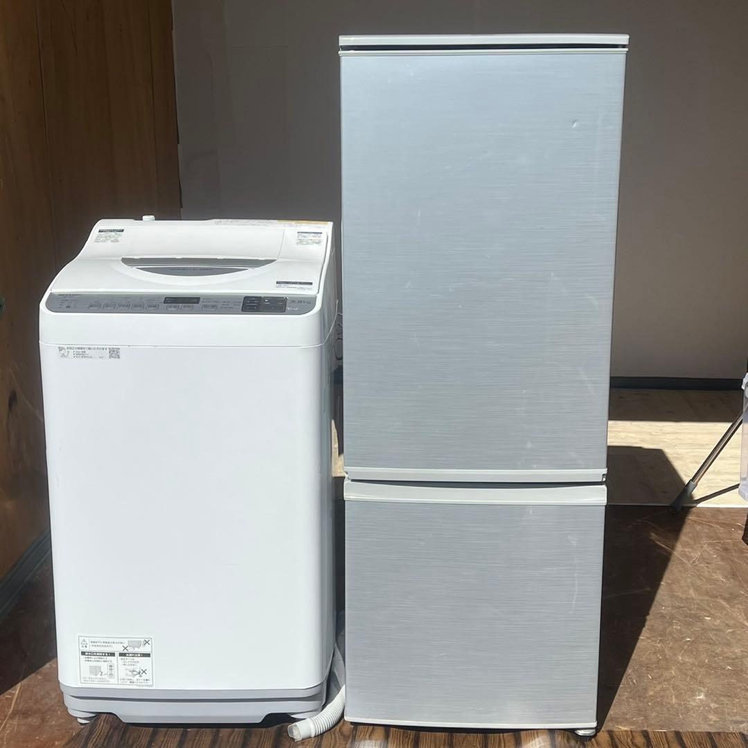 配送設置無料　SHARP 冷蔵庫167L洗濯機5.5kgセット　大容量　乾燥機能