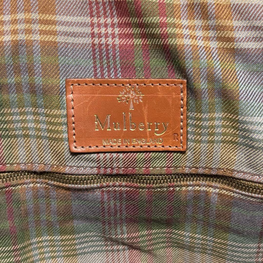 美品★Mulberry ボストンバッグ 2way カデナ 鍵 ロゴプレート　茶色
