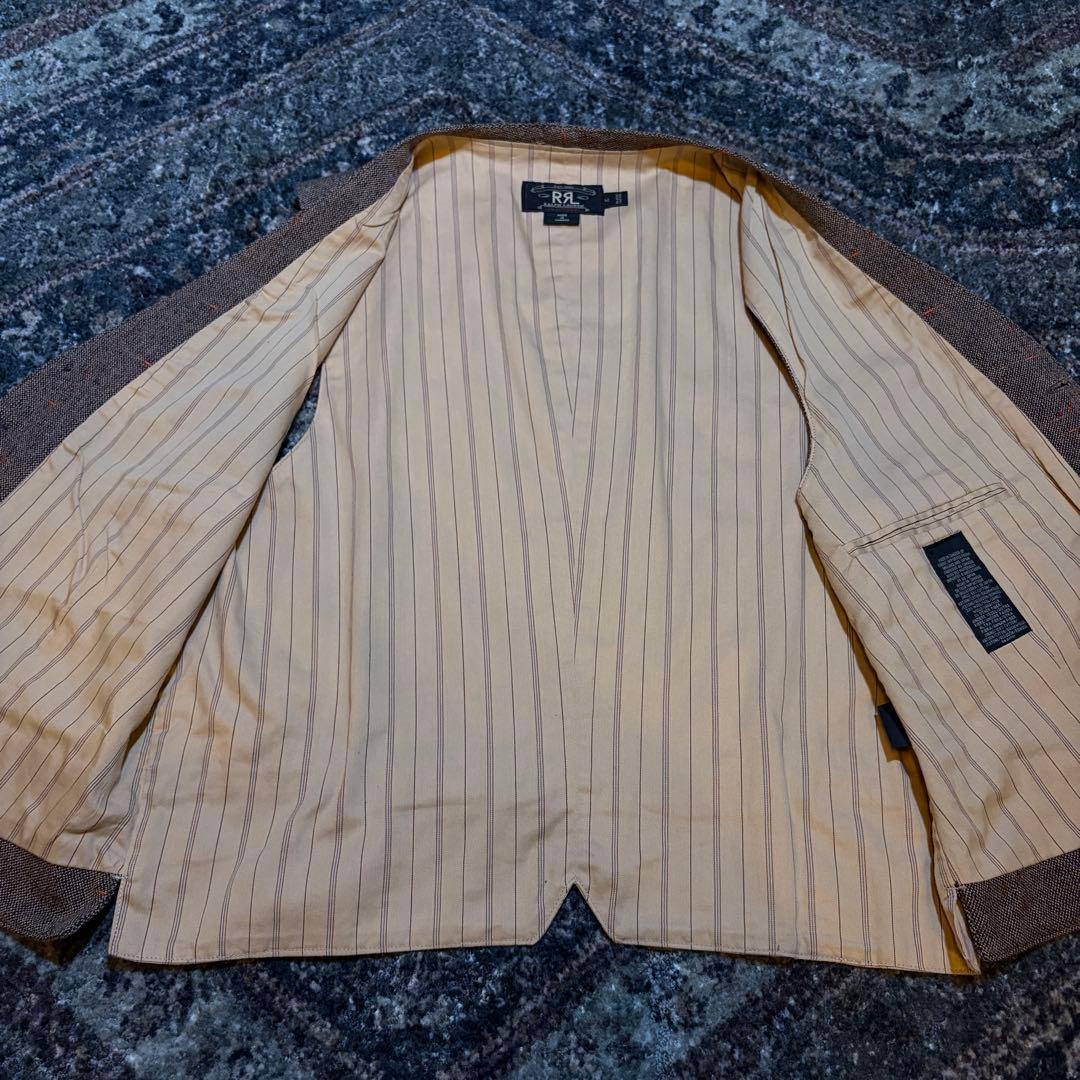 【90s 初期 三ツ星タグ】RRL ネップ ウール混ベスト シンチバック 古着