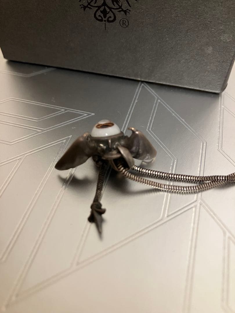 シルバー925 義眼使用　アーリマンバットネックレス