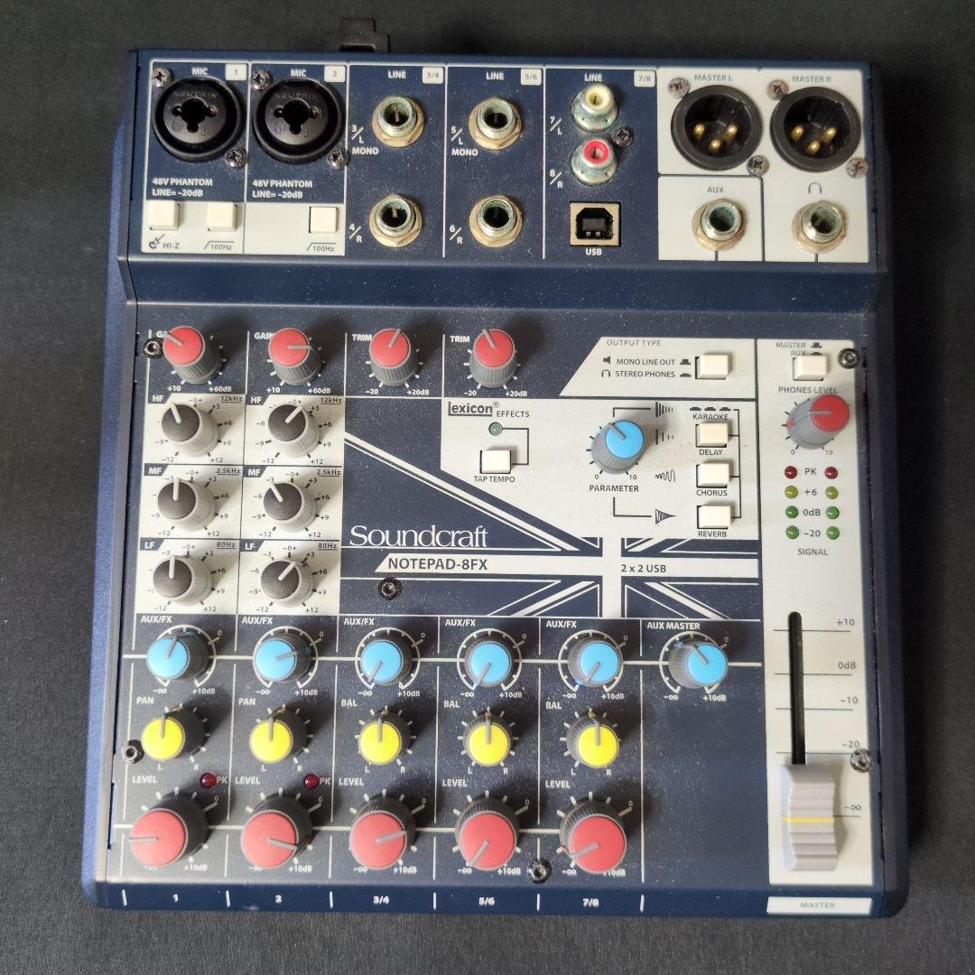 配信機器・PA機器・レコーディング機器 Soundcraft NOTEPAD-8FX
