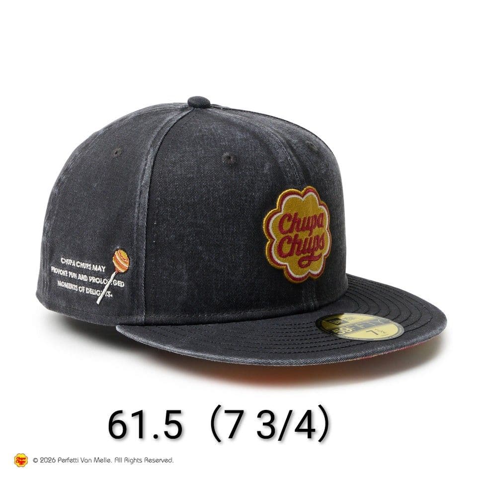 新品 73/4 61.5ニューエラ 59FIFTY チュッパチャプス ブラック