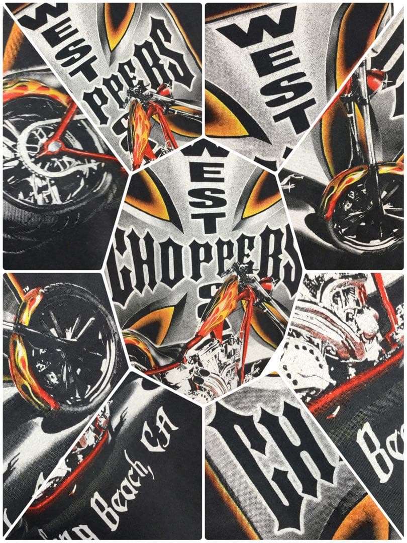 メンズ長袖Tシャツ 両面リプリント By WEST COAST CHOPPERS