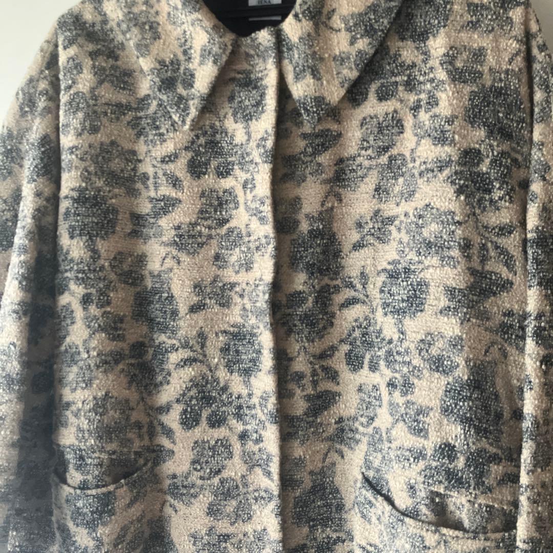 【りなこ】IENA LA BOUCLE ボタニカルオーバースランコート