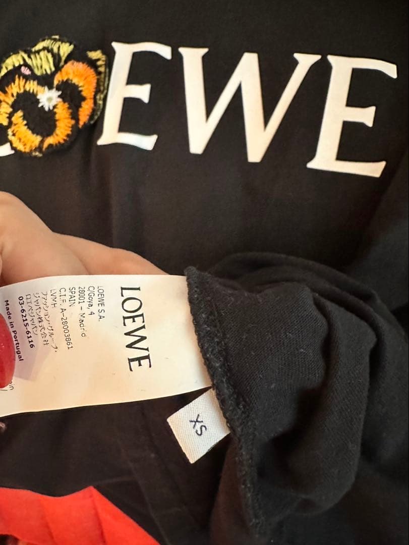 LOEWE ブラック Tシャツ XS