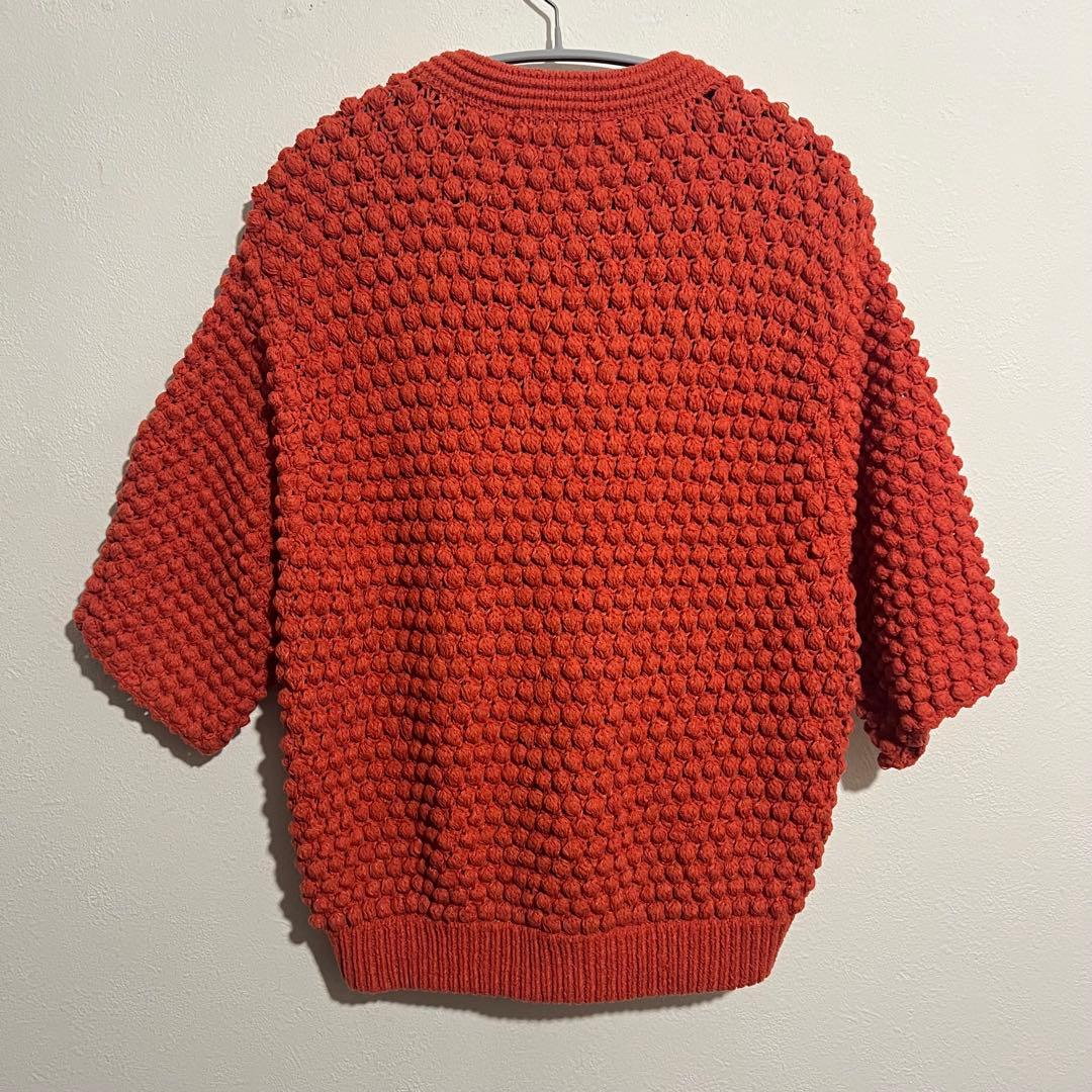 美品 clane 3D DOT HALF SLEEVE KNIT CARDIGA