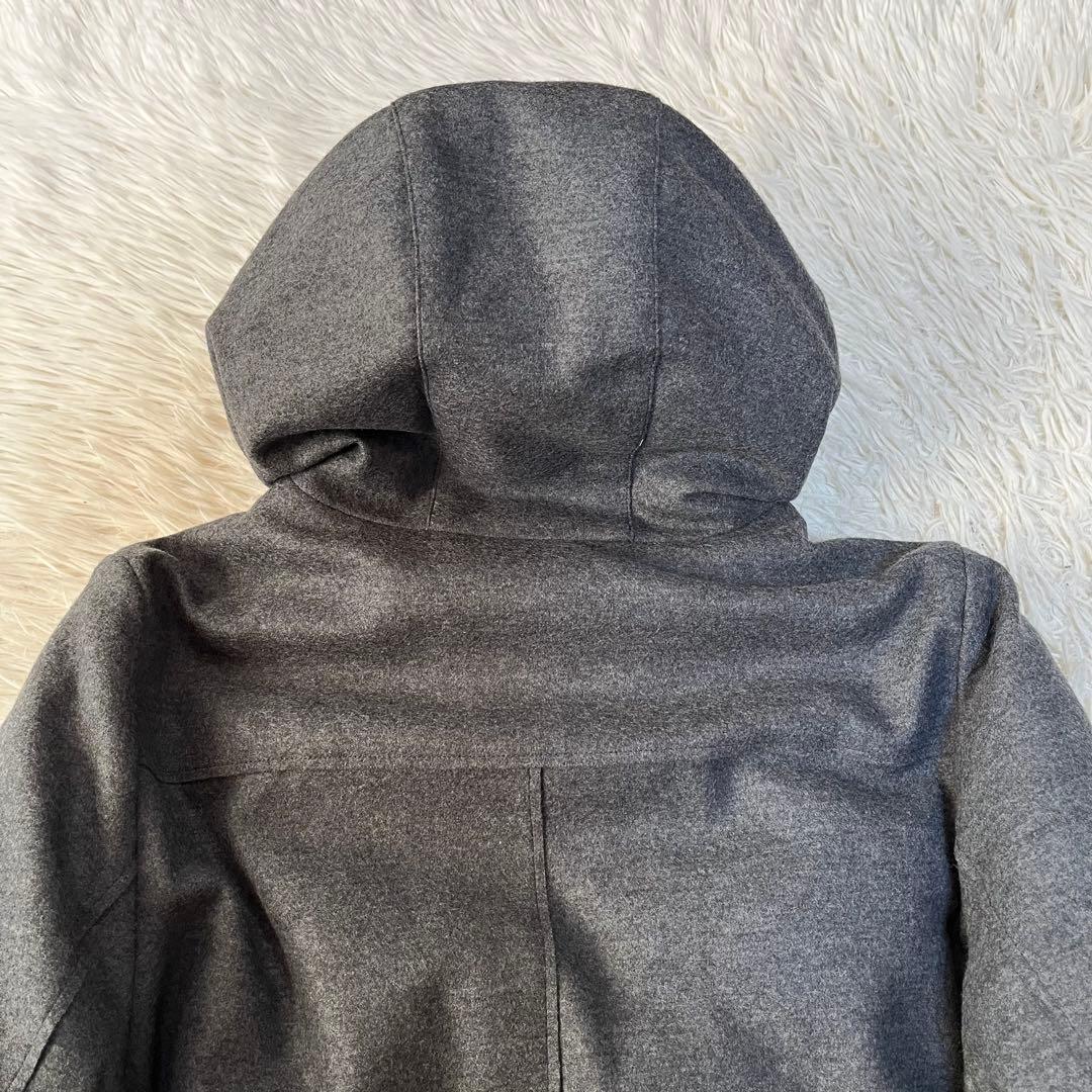 【美品】ギャルリーヴィー　ウール　フーデッド　ロング　ダウンコート