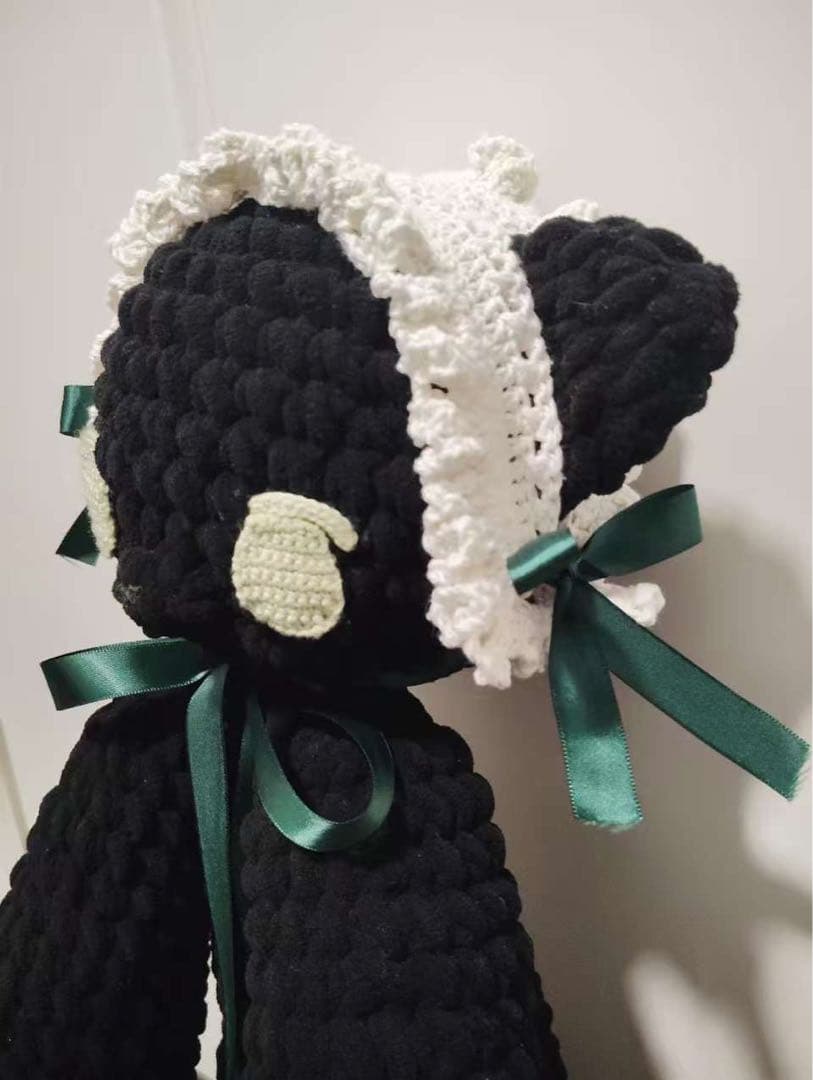 あみぐるみ 黒猫 手編み ハンドメイド ぬいぐるみ 編みぐるみ