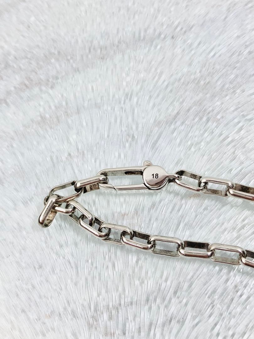【超美品】GUCCI レクタングル チェーン ブレスレット 男女兼用　SV925