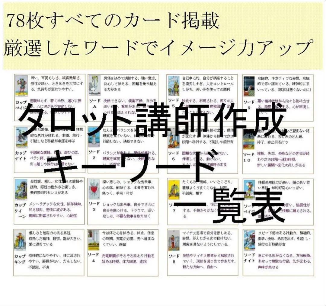 タロット占い講座テキスト六種まとめて割引ページ⭐️恋愛仕事教材解説教科書31