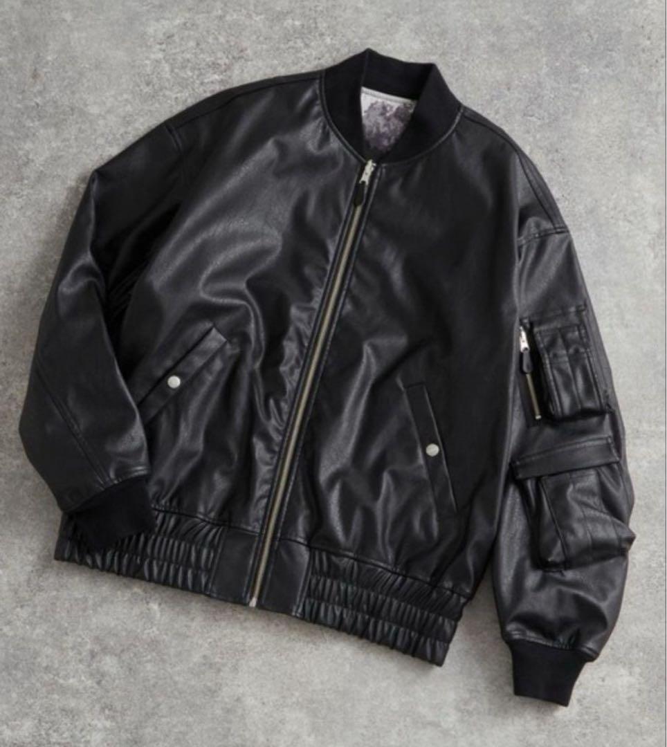 【ADRER】camouflage reversible MA-1ブラック M