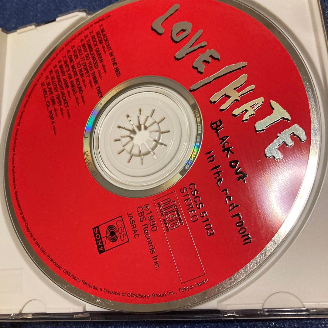 LOVE/HATE/ブラックアウト・イン・ザ・レッド・ルーム」　国内盤　洋楽CD