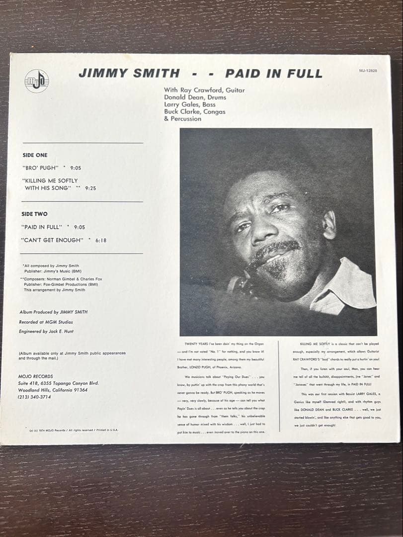 JIMMY SMITH / PAID IN FULLオリジナル盤
