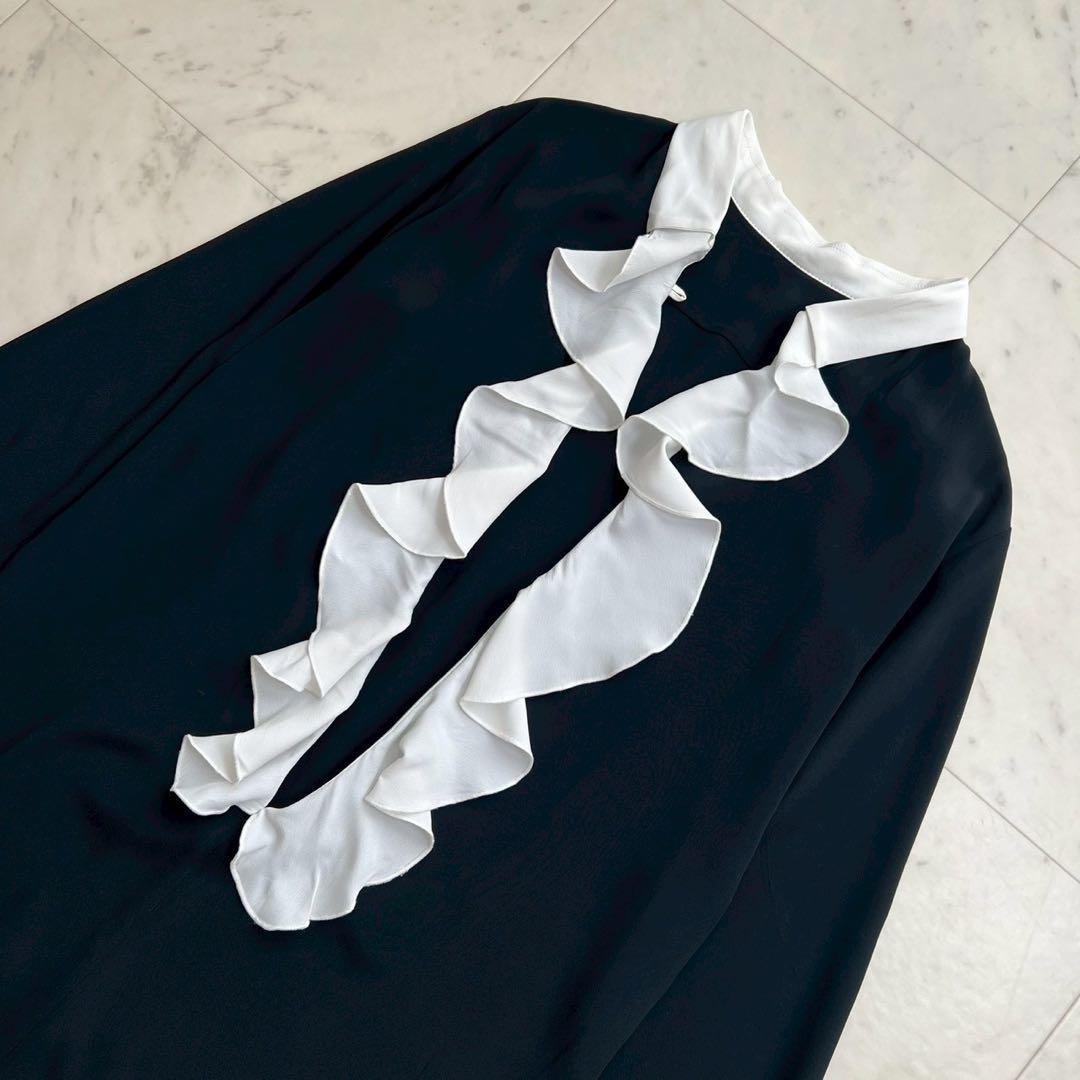 定価11万 N˚21 24SS バックフリルワンピース ブラック 2way