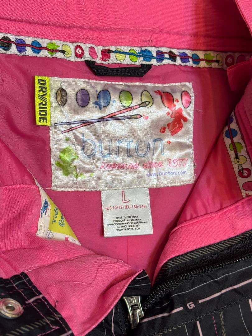 burton スノーボードウェア 子ども用 Lサイズ ピンク
