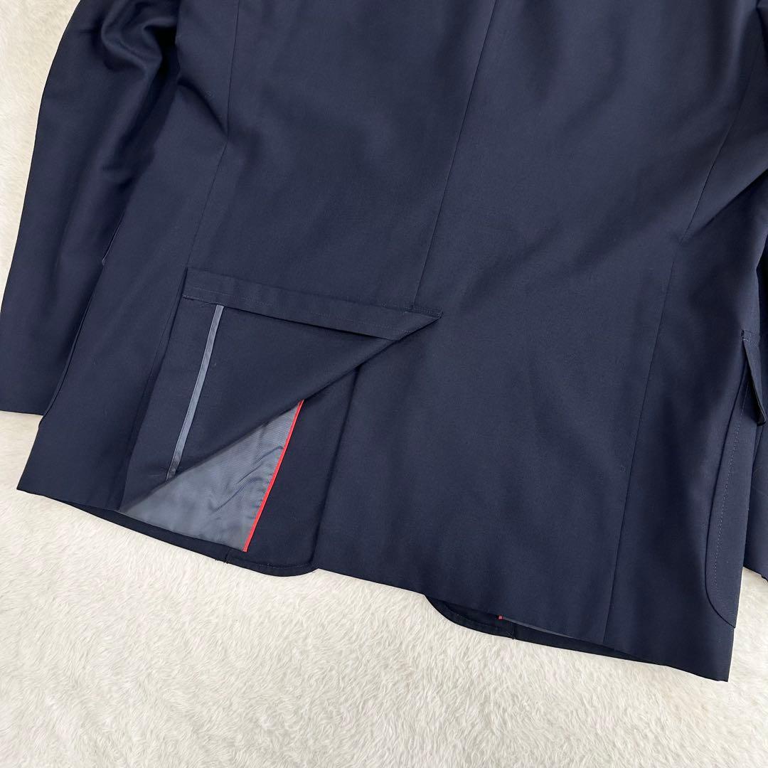極美品✨J.PRESS 紺ブレ 金ボタン 3B段返り 赤パイピング ネイビー L