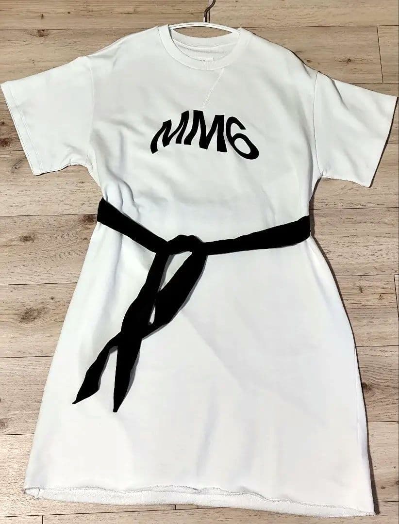 MM6 メゾンマルジェラ　Tシャツワンピース　160cm 丈長め　リボンワンピ