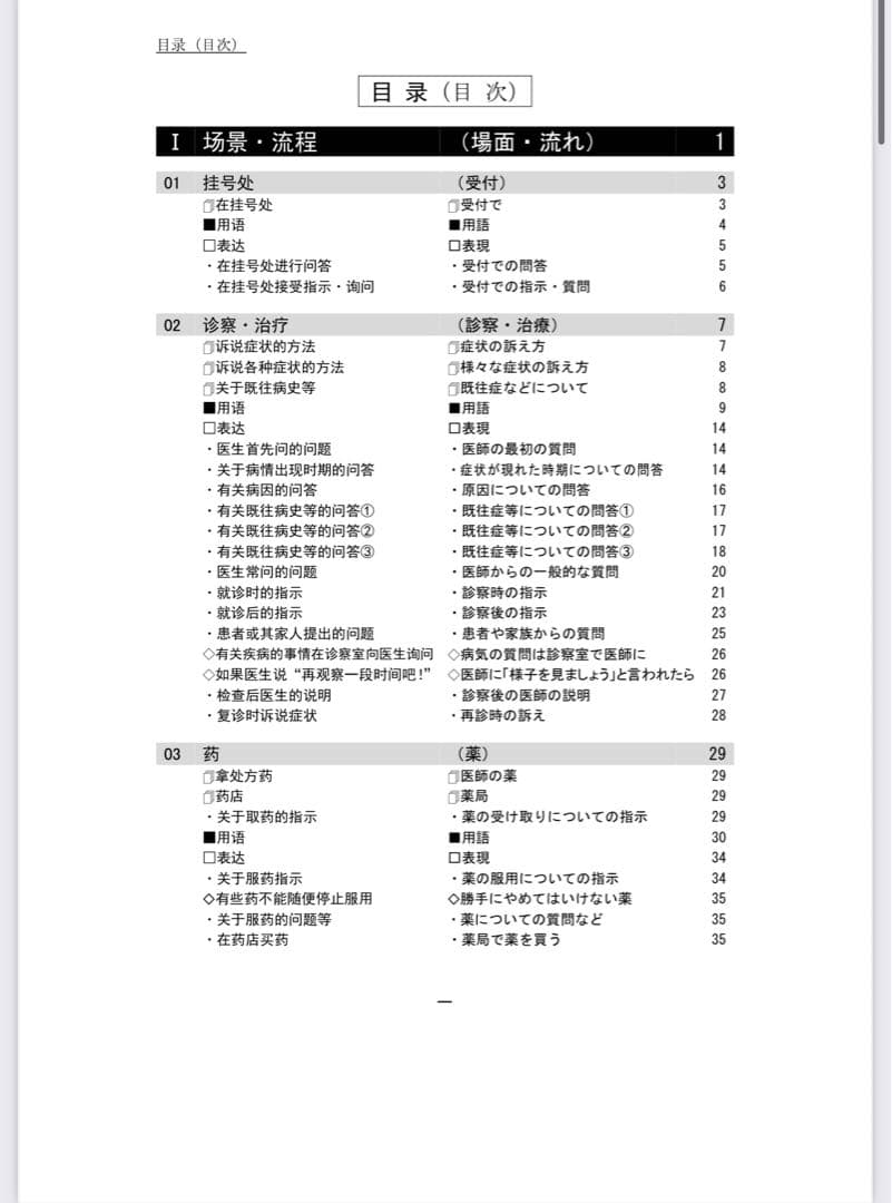 医疗术语・语句集(中国語を母語とする人のための医療用語・表現集) 第6版..