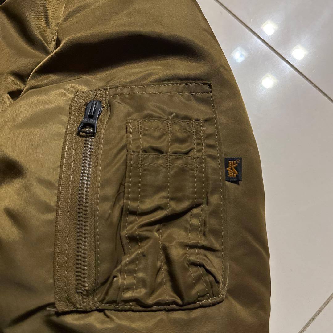 USA製 90年代 ALPHA INDUSTRIES MA-1 カーキ