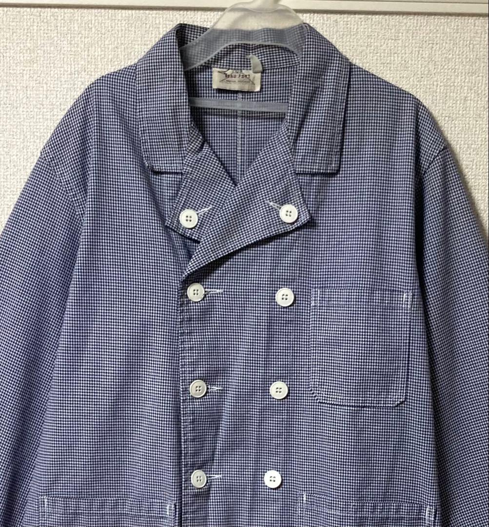 Beaufort ヴィンテージ ダブルブレスト コックジャケット 千鳥格子 L