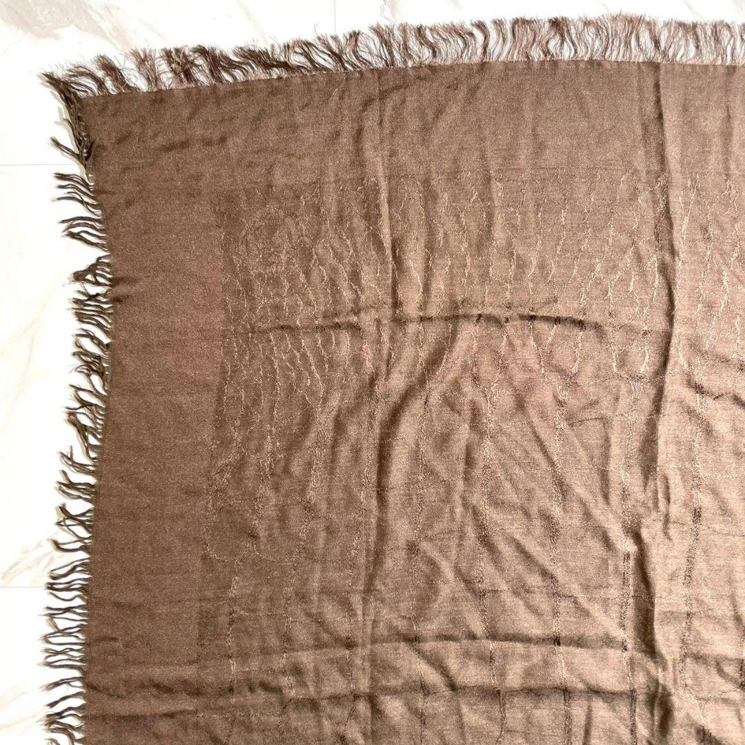 フォックスファー●GUCCI ストール スカーフ ショール シルク65% 毛皮