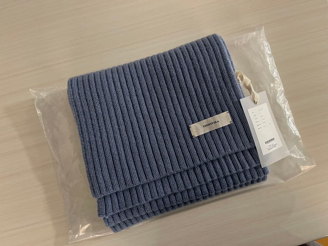 新品Todayfulウールリブストール♡