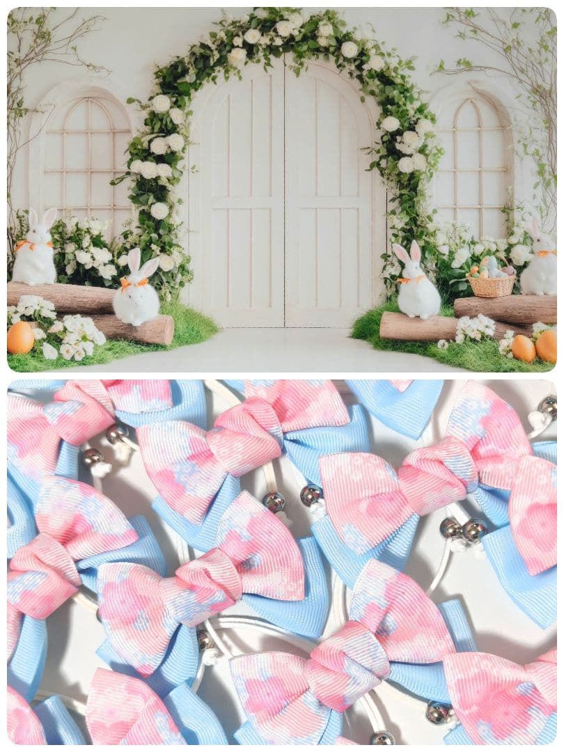 ペットトリミングチョーカー　リボン　桜　春　70個　3月　4月　イースター