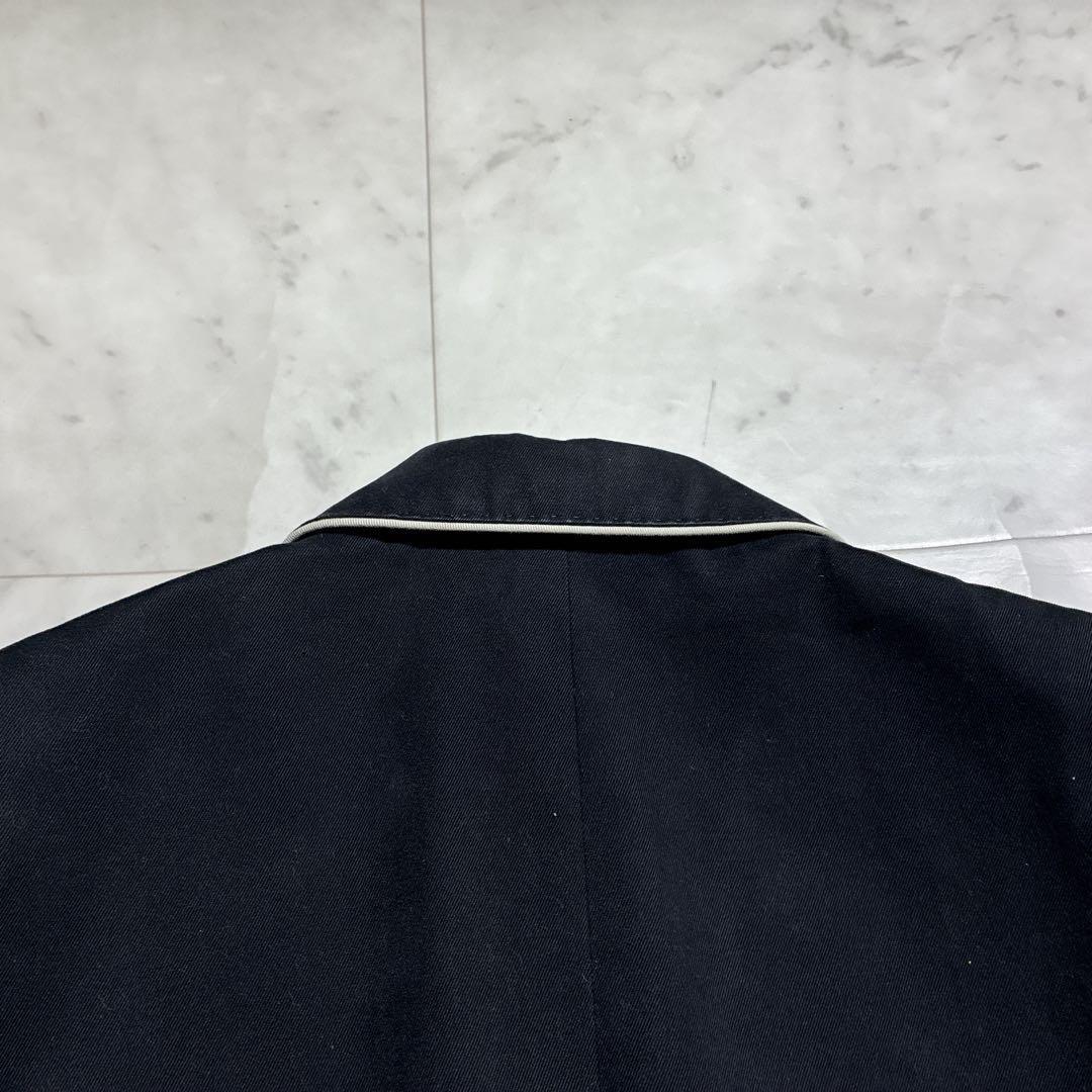 未使用品/ L ラコステ　テーラードジャケット　パイピング　カシミヤ　黒　白