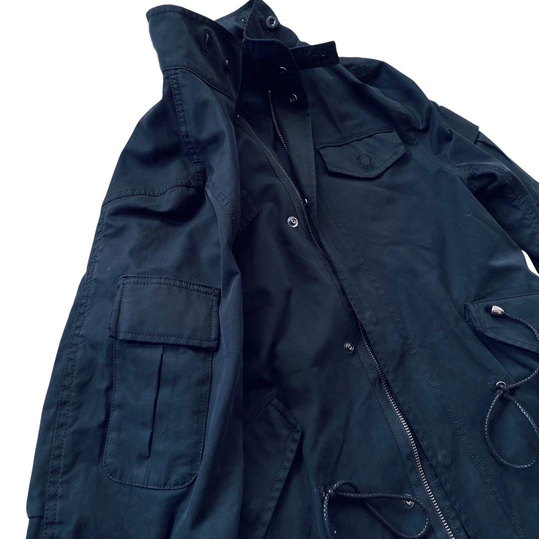 FRED PERRY フレッドペリー コットン モッズコート フード着脱可 L