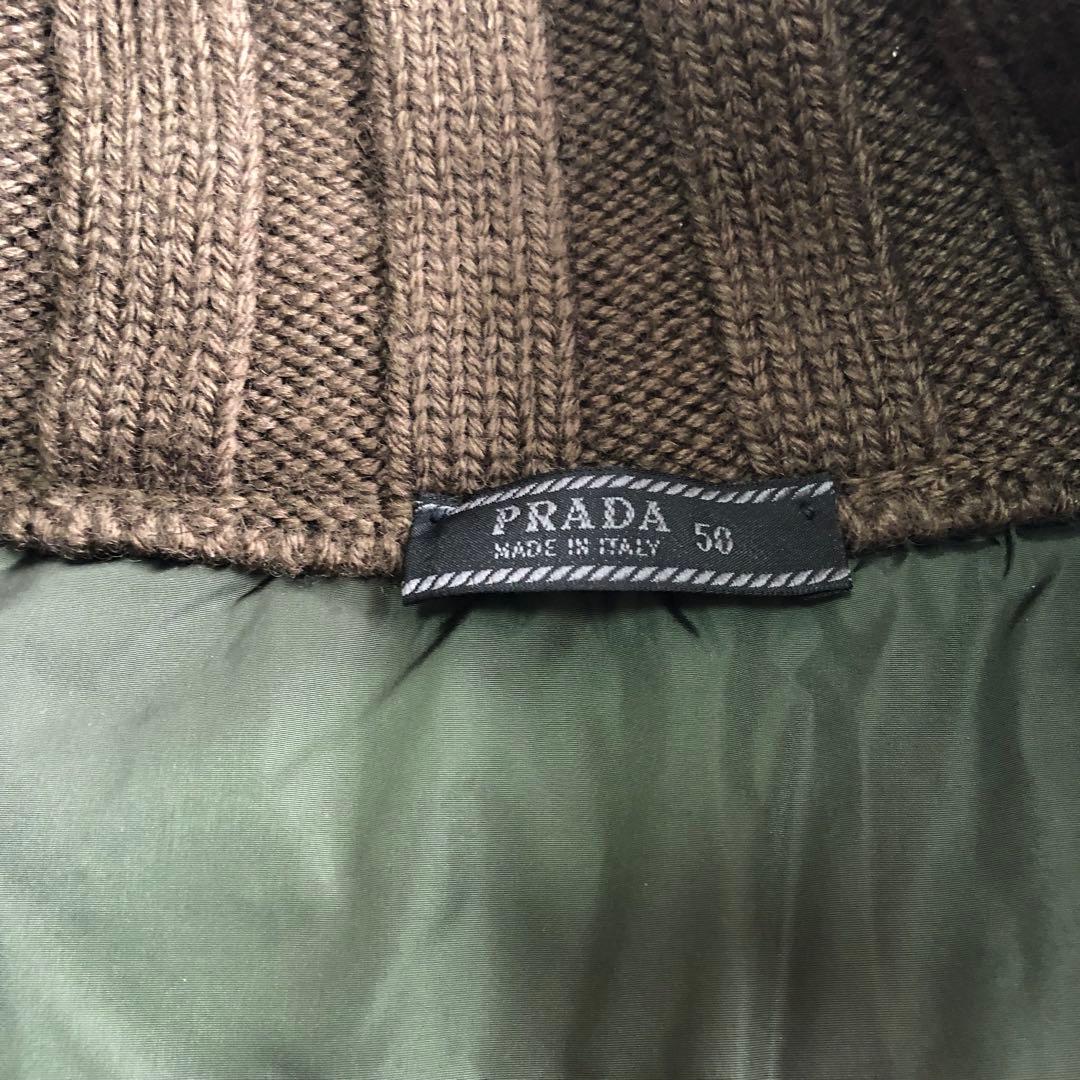 99AW PRADA プラダ ニット ダウンベスト ブラウン archive
