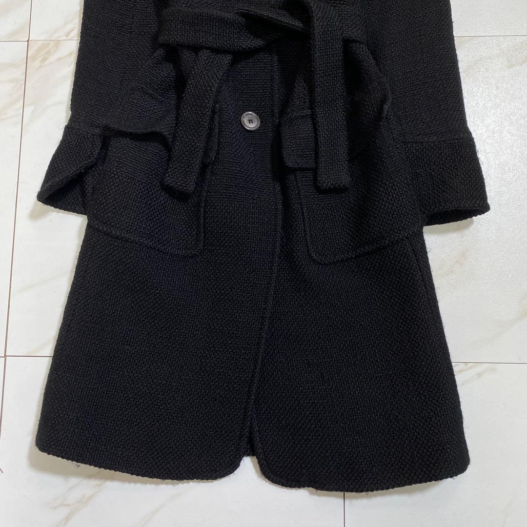 希少♡ヒューゴボス ウール ベルデッドコート ロング 厚手生地