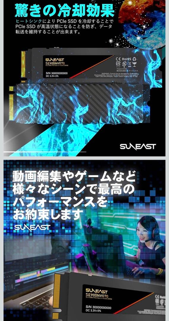 SUNEAST SE900NVG70-01TB ※1TB Gen 4.0×4