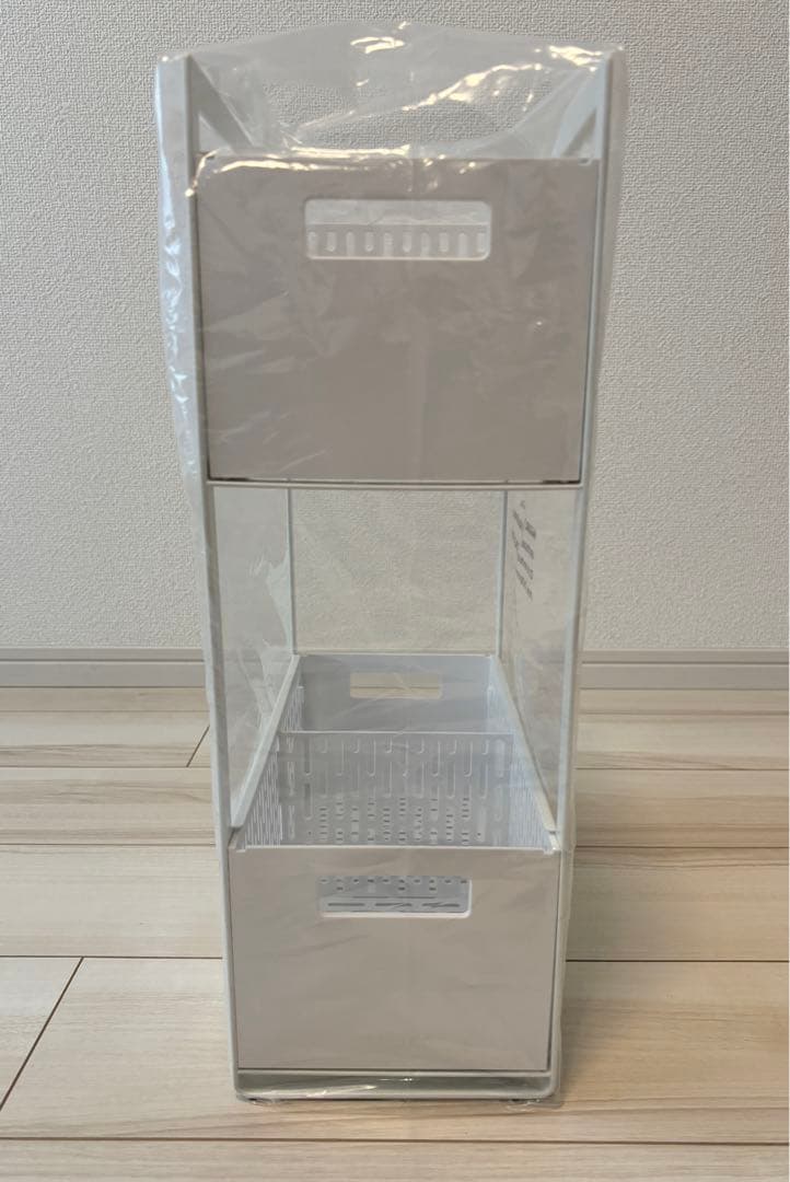 山崎実業 tower シンク下収納バスケット 2段 ホワイト 洗面台下 キッチン